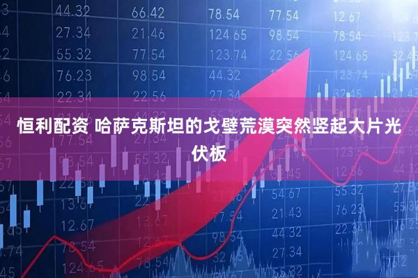 恒利配资 哈萨克斯坦的戈壁荒漠突然竖起大片光伏板