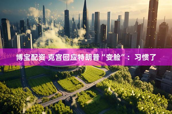博宝配资 克宫回应特朗普“变脸”：习惯了